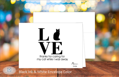 LOVE Thanks for Caring for My Cat Card (#160168AS)