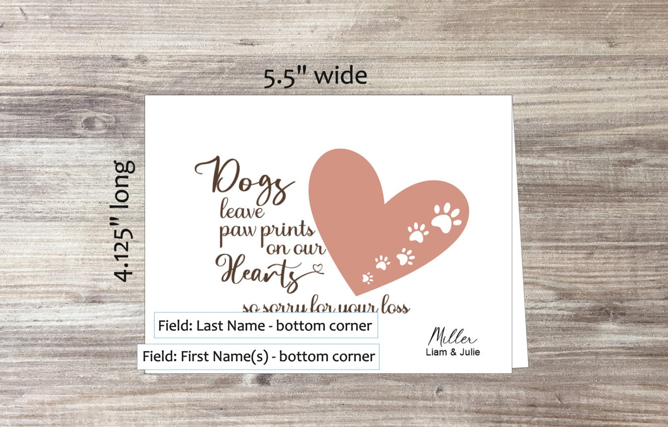 Dog Paw Prints Card (#160180AS)