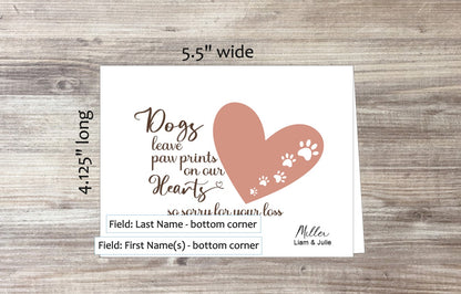 Dog Paw Prints Card (#160180AS)