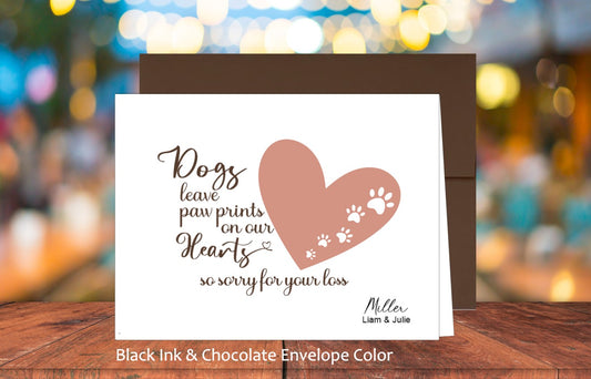 Dog Paw Prints Card (#160180AS)