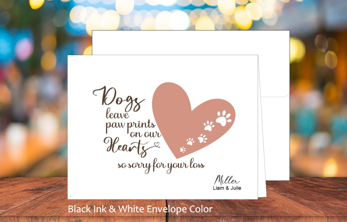 Dog Paw Prints Card (#160180AS)