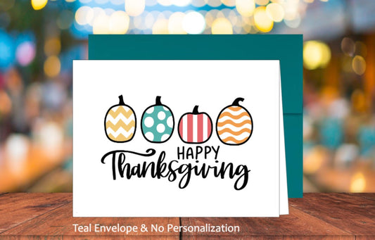 Single Happy Thanksgiving Card with Sticker (#180100AM1)