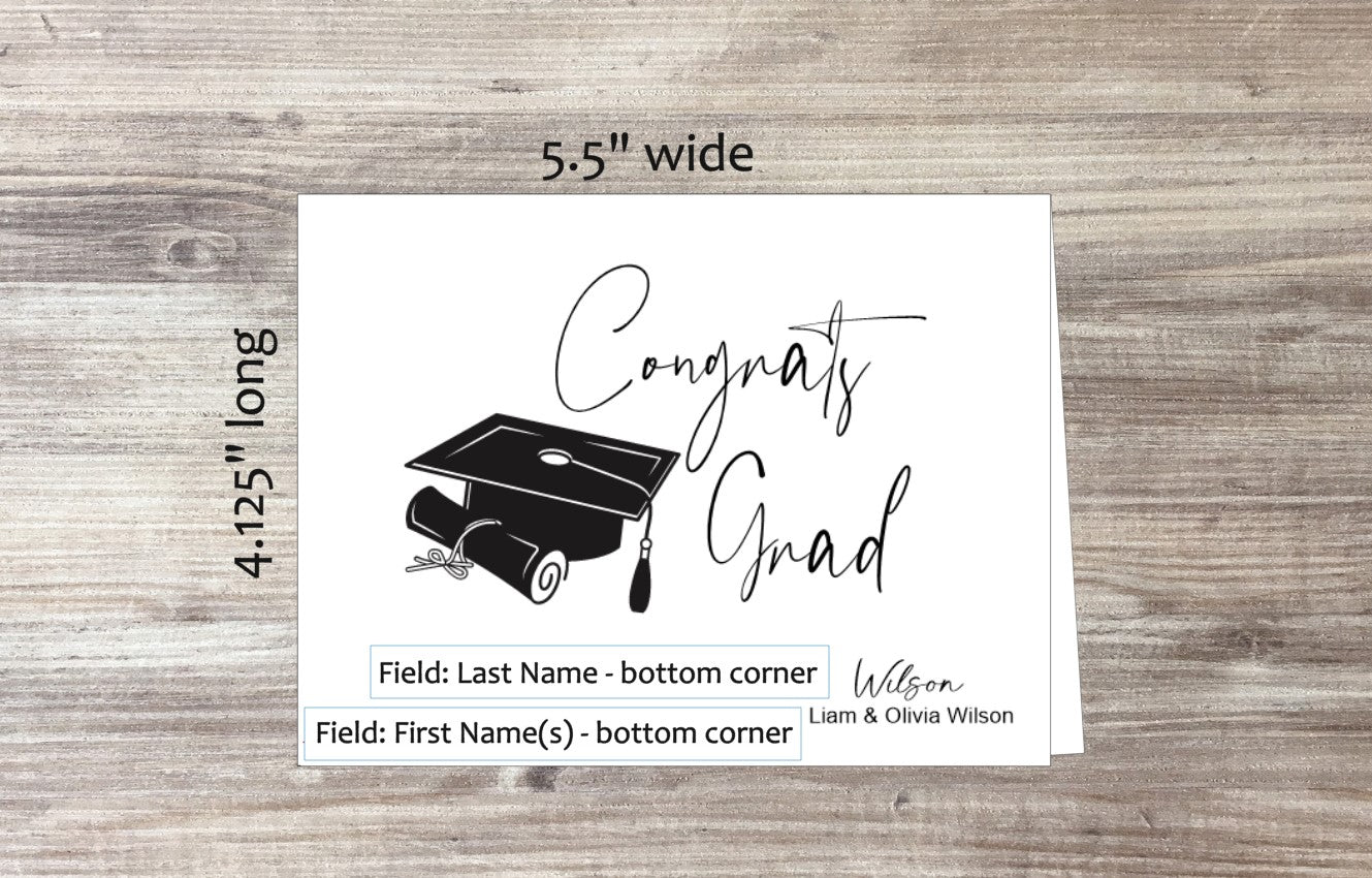Single Congrats Grad Card with Sticker (#220100AM2)