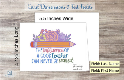 Teacher's Influence Card (#220122AS)