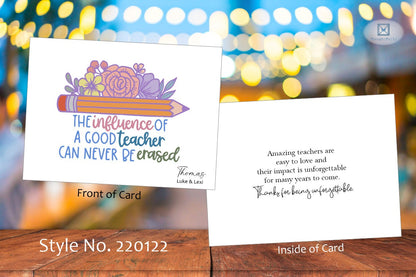 Teacher's Influence Card (#220122AS)