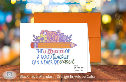 Teacher's Influence Card (#220122AS)