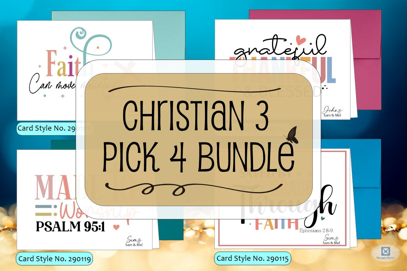 Pick 4 Cards - Christian 3 Bundle (#230108BD)