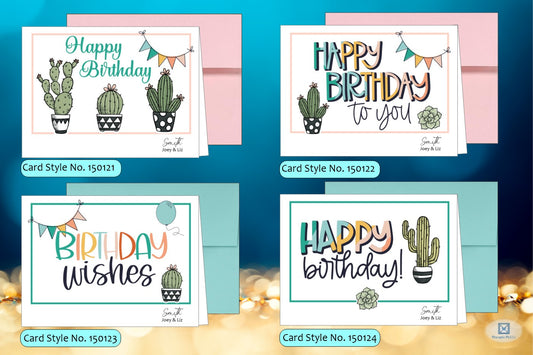 Birthday #3 Bundle of 4 Cards (#230116BD)