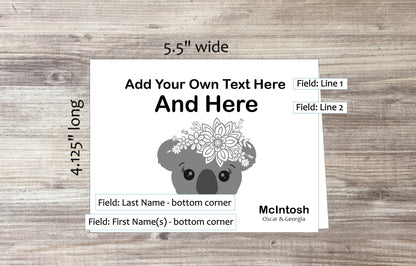 Create Your Own Koala Card (#240102AS)