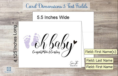 Oh Baby Card w/Parents Names (#240111AS)