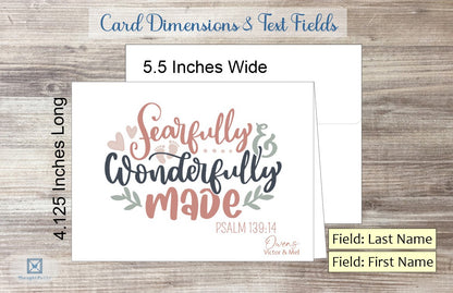 Fearfully & Wonderfully Made Baby Card - Ps. 139:14 (#240114AS)