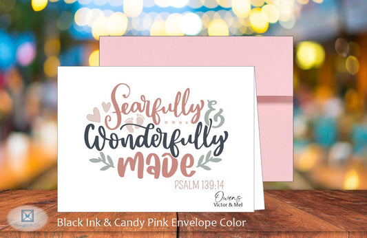 Fearfully & Wonderfully Made Baby Card - Ps. 139:14 (#240114AS)