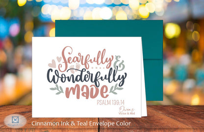 Fearfully & Wonderfully Made Baby Card - Ps. 139:14 (#240114AS)