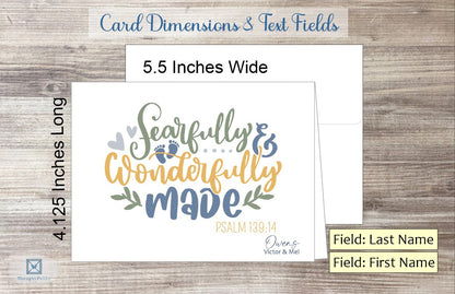 Fearfully & Wonderfully Made Baby Card - Ps. 139:14 (#240115AS)