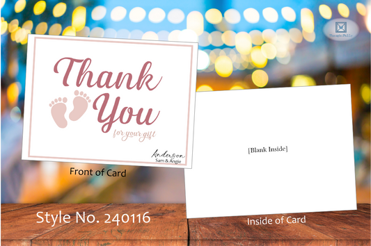 Thank You for your Gift - Baby Girl Card (#240116AS)