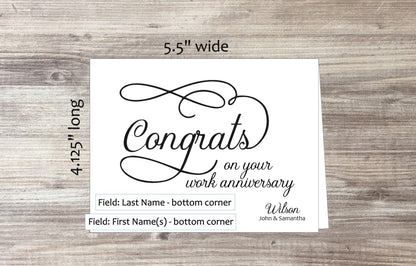 Congrats Work Anniversary Card (#250100AS)