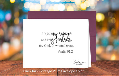 He Is My Refuge Card Ps. 91:2 (#290101AS)