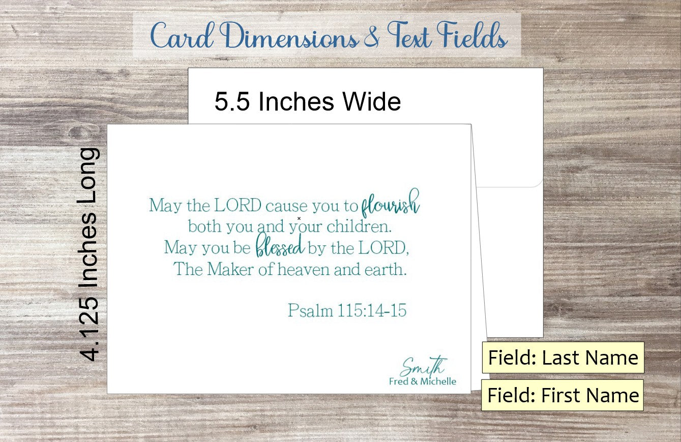 May Lord Cause You To Flourish Card - Ps. 115:14-15 (#290102AM1)