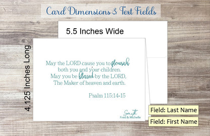 May Lord Cause You To Flourish Card - Ps. 115:14-15 (#290102AM1)
