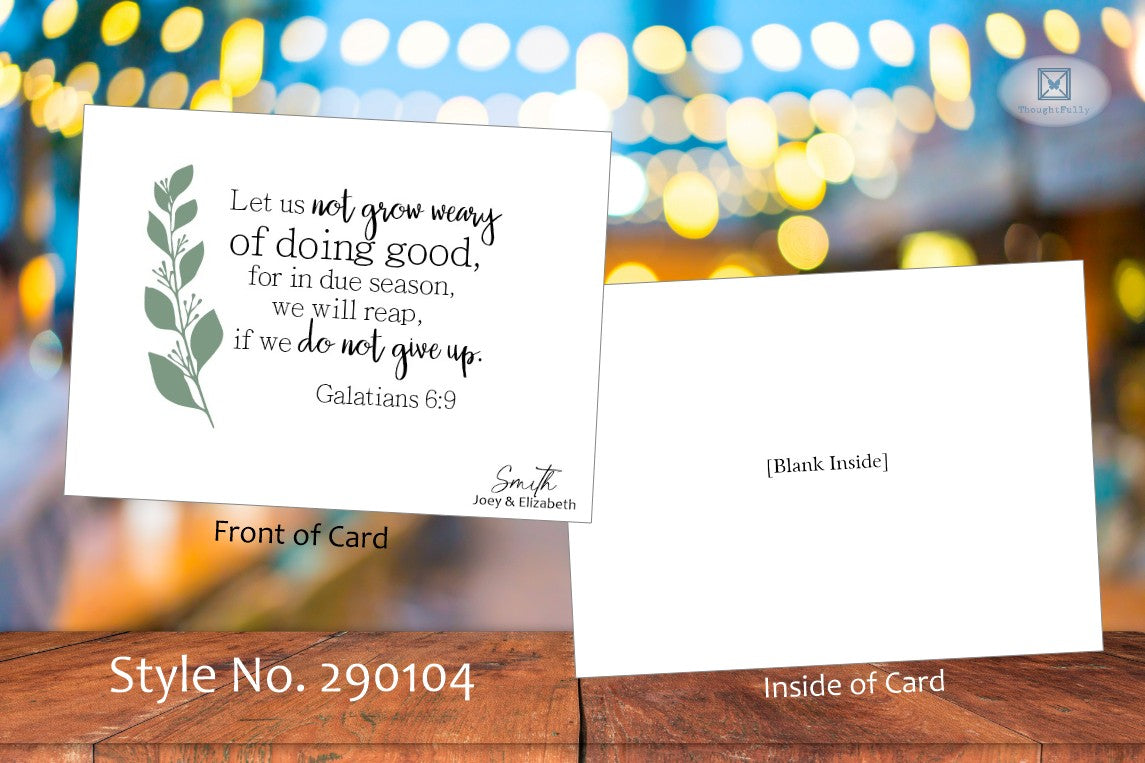 Not Grow Weary Card - Gal. 6:9 (#290104AS)