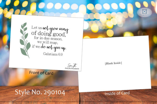 Not Grow Weary Card - Gal. 6:9 (#290104AS)
