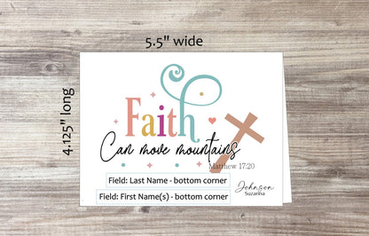 Faith Can Move Mountains Card - Matt. 17:20 (#290106AS)