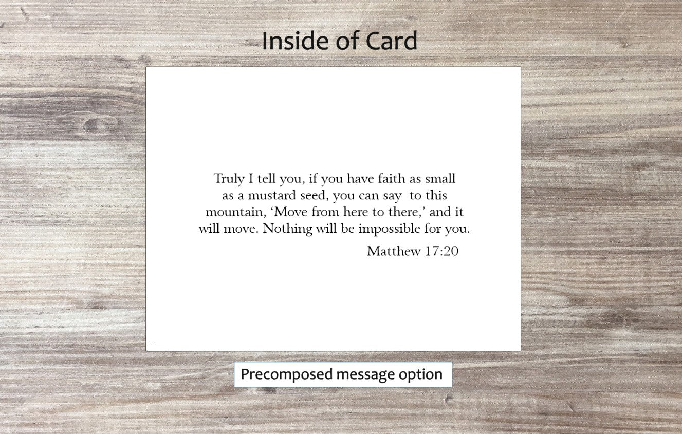Faith Can Move Mountains Card - Matt. 17:20 (#290113AS)