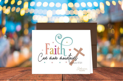 Faith Can Move Mountains Card - Matt. 17:20 (#290106AS)
