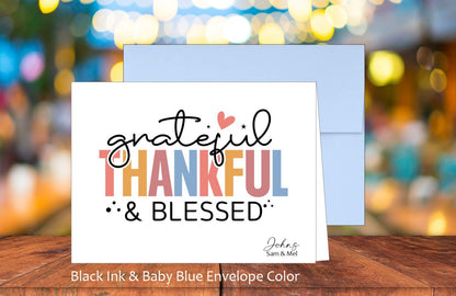 Grateful Thankful & Blessed Card (#290107AS)