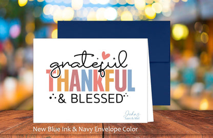 Grateful Thankful & Blessed Card (#290107AS)