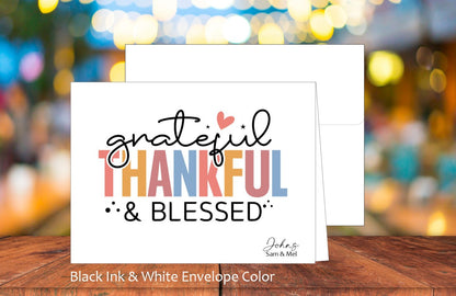 Grateful Thankful & Blessed Card (#290107AS)