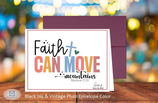 Faith Can Move Mountains Card - Matt. 17:20 (#290113AM1)