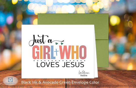 Just a Girl Who Loves Jesus Card (#290114AS)
