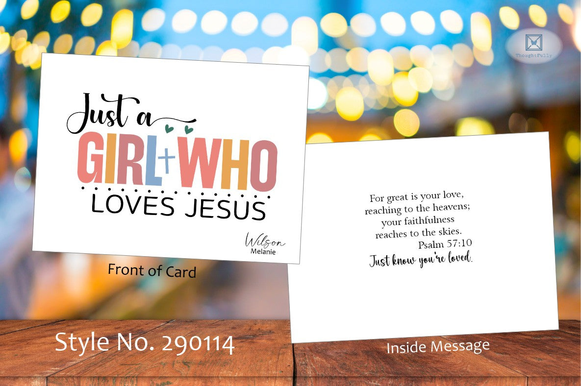 Just a Girl Who Loves Jesus Card (#290114AS)