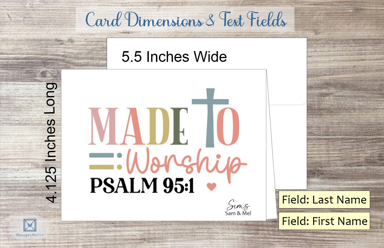 Made to Worship Card - Ps. 95:1 (#290119AS)