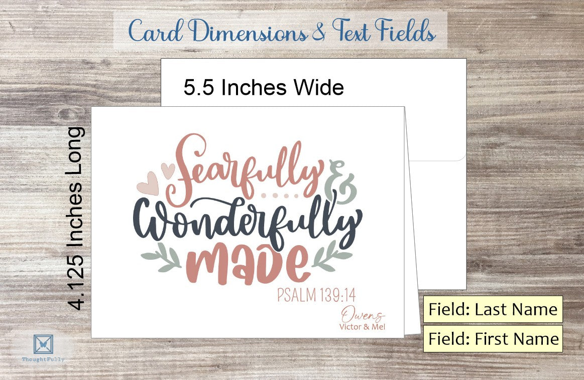 Fearfully & Wonderfully Made Card - Ps. 139:14 (#290142AS)