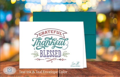 Grateful Thankful & Blessed Card (#290149AS)
