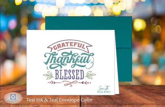 Grateful Thankful & Blessed Card (#290149AS)