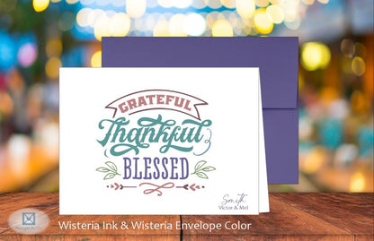 Grateful Thankful & Blessed Card (#290149AS)